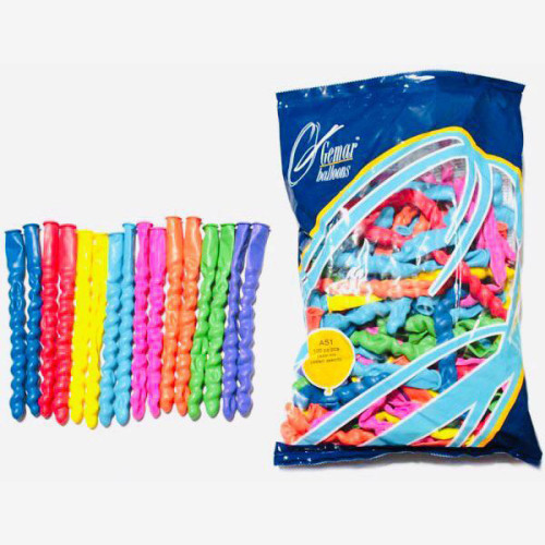 Набір латексних спіральних куль (мікс кольорів), 100 шт, до 150 см