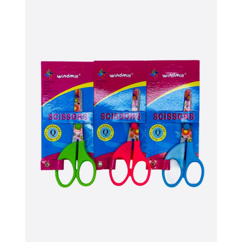 Ножиці дитячі з пластиковими ручками 5003A, 4.5 см, закруглені кінці з малюнком, безпечні