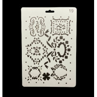 «Трафарет А4 пластиковый (арт. 19), для творчества, рисования и декора»