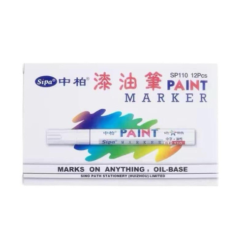 Маркер-фарба по металу білий SP-110, 3 мм, перманентний, вологостійкий, не стирається-1