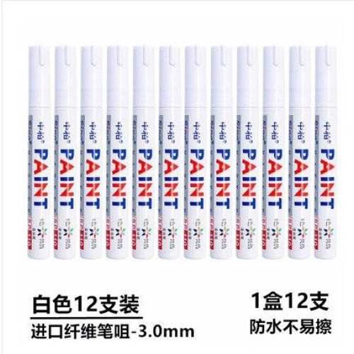 Маркер-фарба по металу білий SP-110, 3 мм, перманентний, вологостійкий, не стирається-2