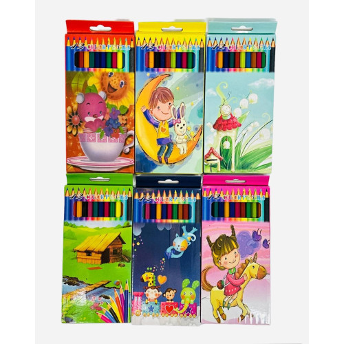 Олівці Leoonardo 170--12 кольорові пластикові.