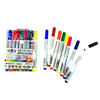 Набор маркеров для белых досок 8 цветов (3-5 мм) – сухостираемые, круглый наконечник, для офиса, школы и презе