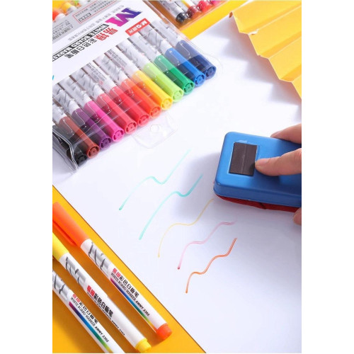 Набір маркерів для білих дощок 8 кольорів (3-5 мм) – сухостиральні, круглий наконечник, для офісу, школи та презентацій-1