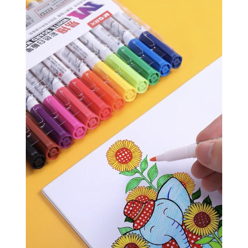 Набір маркерів для білих дощок 8 кольорів (3-5 мм) – сухостиральні, круглий наконечник, для офісу, школи та презентацій-5