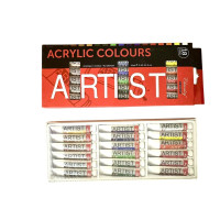 Набор акриловых красок ARTIST 334, 18 цветов × 12 мл, в тюбиках для рисования