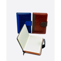 Блокнот A6 QD-19092-72K з кнопкою, кольорові краї, 120 аркушів, офісний аксесуар