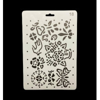 «Трафарет А4 пластиковый (арт. 18), для творчества, рисования и декора»