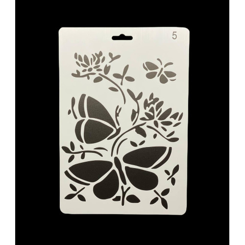 «Трафарет А4 пластиковый (арт. 5), для творчества, рисования и декора»