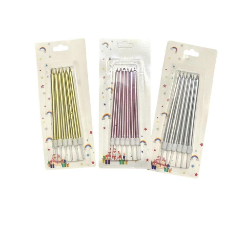 Набір святкових свічок (6 шт.) – декоративні свічки для урочистостей, весіль та романтичного декору-1