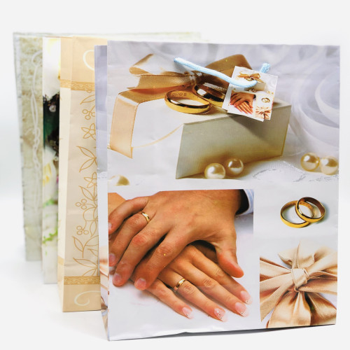 Пакет для подарка 110x140x65 мм, бумажный, праздничный, стильный