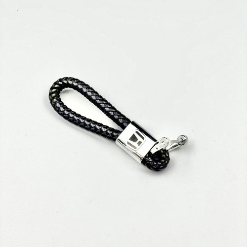 Брелок для ключів з логотипом Honda зі шкіряною косичкою