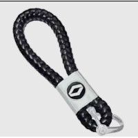 Брелок для ключів з логотипом Renault зі шкіряною косичкою