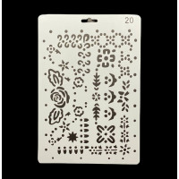 «Трафарет А4 пластиковий (арт. 20), для творчості, малювання та декору»