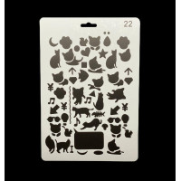 «Трафарет А4 пластиковий (арт. 18), для творчості, малювання та декору»