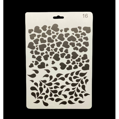 «Трафарет А4 пластиковий (арт. 18), для творчості, малювання та декору»