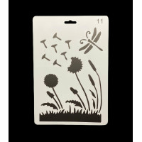 «Трафарет А4 пластиковий (арт. 18), для творчості, малювання та декору»