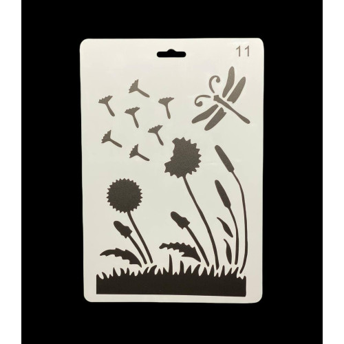 «Трафарет А4 пластиковий (арт. 18), для творчості, малювання та декору»