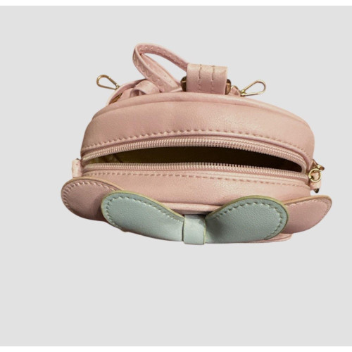 Рюкзак дитячий через плече з бантиком, 17×14×8 см міні-сумка для дівчаток та підлітків-1