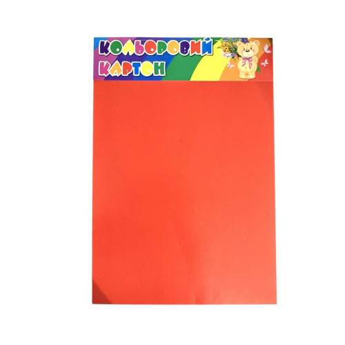 Картон кольоровий А4, 7 кольорів, 7 аркушів, K1-CV-A4-7, для творчості та дитячого розвитку