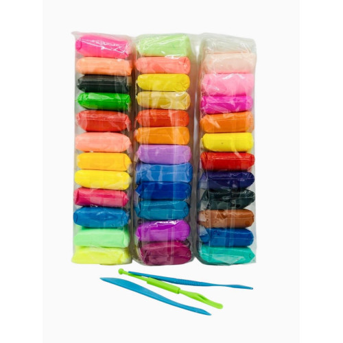 Легкий пластилін повітряний модулін 36 кольорів по 10,5 г, для ліплення та виробів, нетоксичний