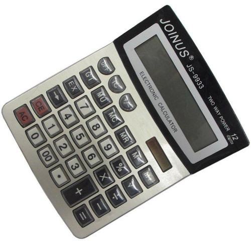 Калькулятор настільний JOINUS 9933, 12 розрядів, подвійне живлення, великі клавіші-1