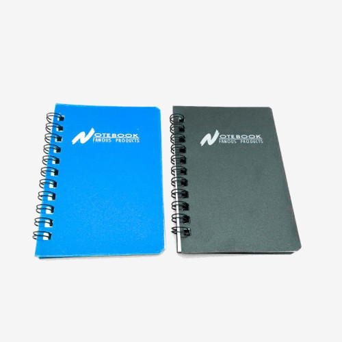 Блокнот А6 у клітинку, 50 аркушів, бічна спіраль, пластикова обкладинка, для школи та офісу