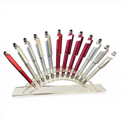 Акрилова підставка-органайзер для демонстрації ручок та олівців, дугова вітринна стійка-2