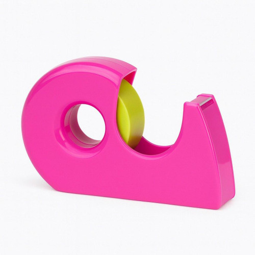 Диспенсер з клейкою стрічкою пластиковий, настільний, компактний, 100×55×25 мм