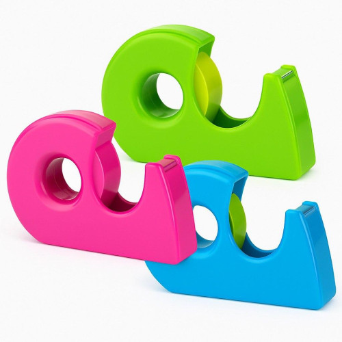 Диспенсер з клейкою стрічкою пластиковий, настільний, компактний, 100×55×25 мм-1