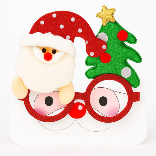 Новорічні окуляри з Сантою та Ялинкою для вечірок та дитячих свят