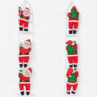 Новогодний декор “Тройной Дед Мороз на лестнице” 135 см — праздничная подвесная игрушка