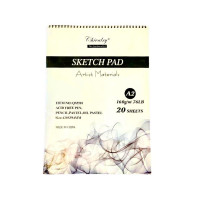 Скетчбук А2 для акварелі та малювання, спіраль зверху, 160 г/м², 20 аркушів