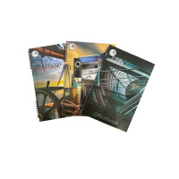 Канцелярська книга, 80 арк., А4, пружина, кольор. обкл. з планшетом, офсет, клітинка