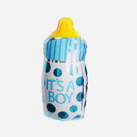 Шар фольгированый "It's a boy" бутылка большая голубая  (9036-17-1, 1/3000/50, 81*42см.) Шар фольгированый "It's a boy" бутылка большая голубая  (9036-17-1, 1/3000/50, 81*42см.)