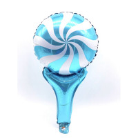 Шар фольгированый "Lollipop" голубой (1/3000/50, 28см.) Шар фольгированый "Lollipop" голубой (1/3000/50, 28см.)
