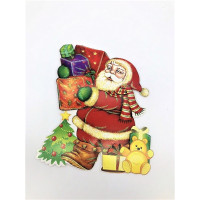 Новогодний плакат "Santa Claus" наклейка микс (930-1, ST17, 28х24см, 1/960/12) Новогодний плакат "Santa Claus" наклейка микс (930-1, ST17, 28х24см, 1/960/12)