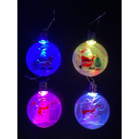 Новогодние LED играшкі , шары набор 4шт  10 см 1/200/4/1 Новогодние LED играшкі , шары набор 4шт  10 см 1/200/4/1