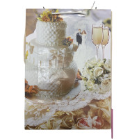 Пакет свадебный подарочный "Wedding" (608-18, 1/600/12, 31,9*39,5см