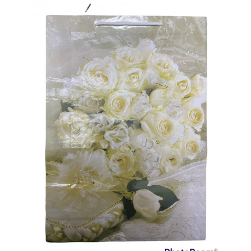 Пакет свадебный подарочный "Wedding" (608-18, 1/600/12, 31,9*39,5см