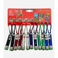 Ліхтар брелок з карабіном OQ-503  лазер  сигнал аварійки 1/12