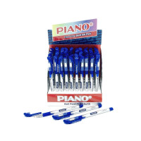 Ручка масляна "Piano PT-195C classik" синий цвет  (2008-6) 1/2400/50