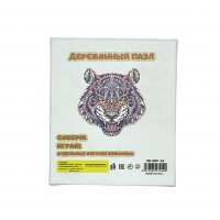 Пазлы 3D деревянные А5 60*80 "Тигр" (2103-396) Пазлы 3D деревянные А5 60*80 "Тигр" (2103-396)