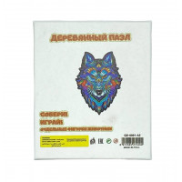 Пазлы 3D деревянные А5 60*80 "Волк" (2103-396) Пазлы 3D деревянные А5 60*80 "Волк" (2103-396)