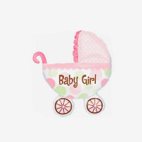 Шар фильгированый "Baby girl  stroller" коляска розовая (9036-14-2, 1/5000/50, 20*24см) Шар фильгированый "Baby girl  stroller" коляска розовая (9036-14-2, 1/5000/50, 20*24см)