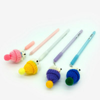 Ручка шариковая прикол ЛИСЕНОК В ШАПКЕ  "The Girl's Story" 0,5мм. (8094-7, 1/720/20)