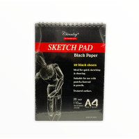 Скетчбук,верх спир,черн листA4  QSSS09 (2103-129) 1/50