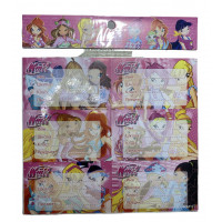 Наклейка  Винкс 160*140мм 1упак 5шт 1/1200/50/24 Наклейка  Винкс 160*140мм 1упак 5шт 1/1200/50/24