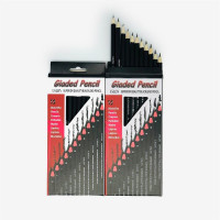 Карандаши разной твердости USLON  чернографитный (4025-5 8015-10, 1/240/12)