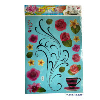 Наклейка Декор с лазерным напылением LXA-003 570*430мм1/100/1